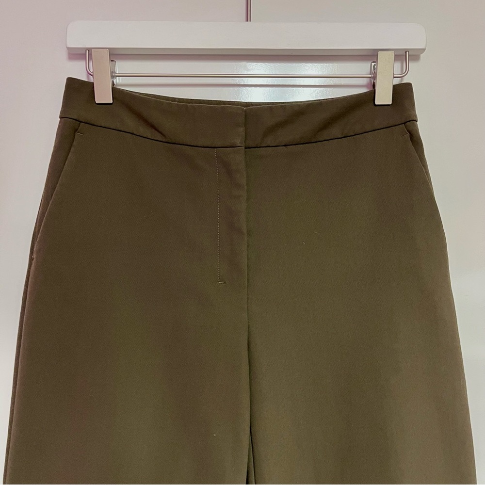 MM LAFLEUR The Anderson Wide Leg Pant Olive Green Cropped Minimalist Office - Picture 8 of 15